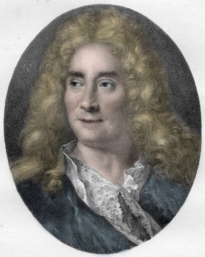 Michel Boyron (Michel Baron), angol színész és drámaíró (1653-1729) portréja - metszet alkotó: Unknown artist