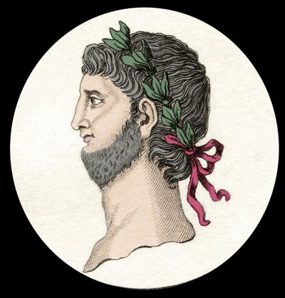Nero Claudius Caesar Augustus Germanicus (i.sz. 37-68), római császár portréja. századi metszet. alkotó: Unknown artist