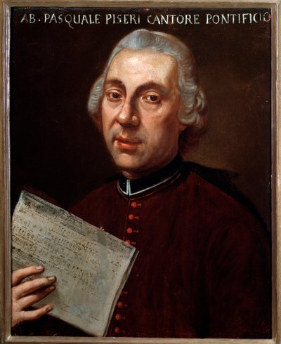 Pasquale Piseri (Pisari) (1725-1778) olasz zeneszerző Anonymous festmény portréja. 18. századi Bologna, polgári zenei múzeum alkotó: Unknown artist