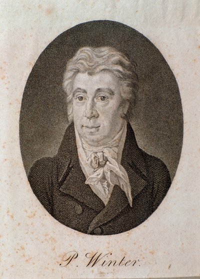 Peter Winter portréja (metszet alkotó: Unknown artist