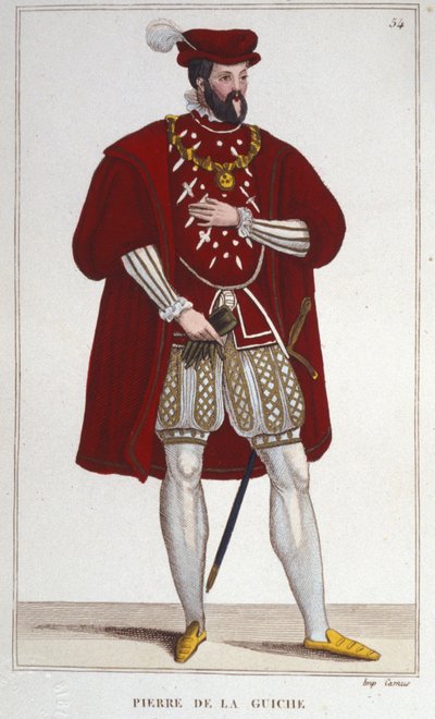 Pierre De la Guiche (1464-1544) portréja (lovag, a király tanácsosa és kamarása, Autun és Mâcon végrehajtója, nagykövet. Guiche és Chaumont ura) 1830-as metszet alkotó: Unknown artist