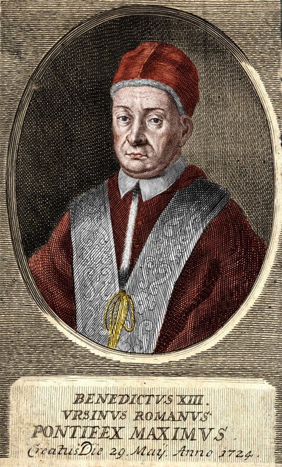 XIII. Benedek pápa (Vincenzo Maria Orsini) (1649 - 1730), 243. pápa portréja. alkotó: Unknown artist