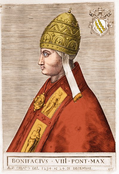 VIII. Bonifác pápa portréja (Benedetto Caetani dit Bonifác VIII alkotó: Unknown artist
