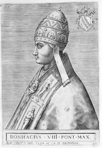 VIII. Bonifác pápa portréja (Benedetto Caetani dit Bonifác VIII alkotó: Unknown artist