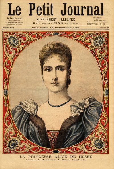 Alix hesseni hercegnő (vagy Hesse Darmstadt Alexandra) portréja alkotó: Unknown artist