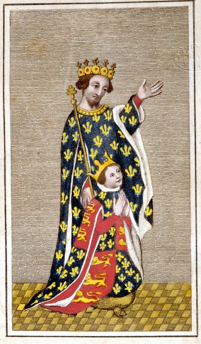 III. Richárd (1452 - 1485) gyermekének és apjának Yorki Richárd portréja. Metszet a 18. század végéről. Biblioteca di Brera, Milánó. alkotó: Unknown artist