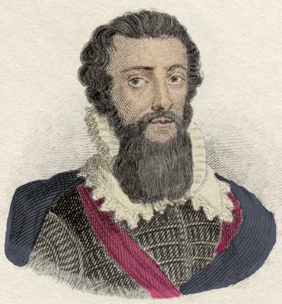 Robert Devereux, Essex grófja (1566-1601) angol tábornok portréja, Elisabeth Iere kedvence. századi metszet. alkotó: Unknown artist