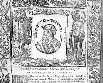 Robert Le Pieux francia király 996 és 1031 között portréja. alkotó: Unknown artist