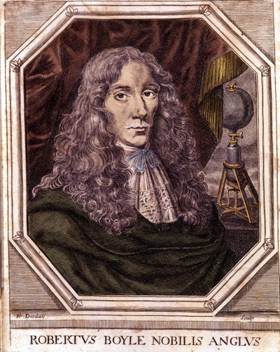 Sir Robert Boyle (1627-1691), angol-ír fizikus és kémikus portréja. alkotó: Unknown artist