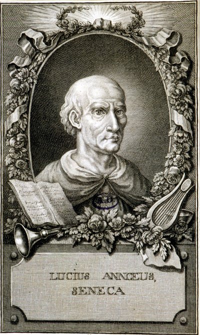 Seneca portréja (4-65). 1794-es metszet. Coll Maciet, Library of Decorative Arts, Paris. alkotó: Unknown artist