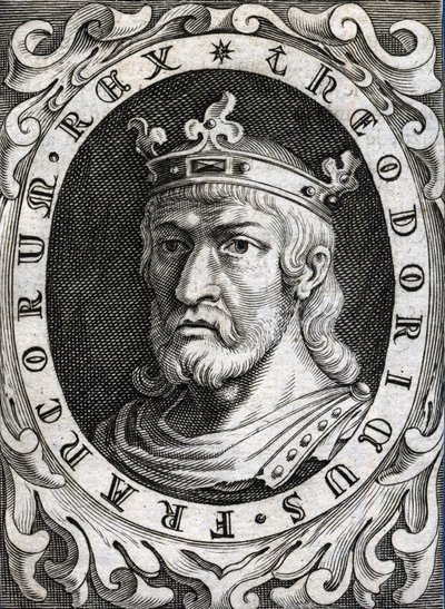 II. Thierry (? - 613), Burgundia és Ausztrália királyának portréja. alkotó: Unknown artist