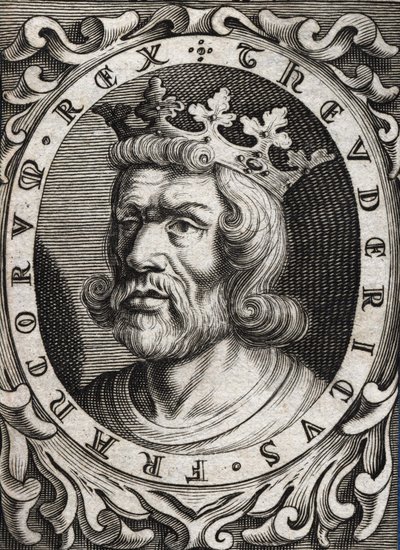 I. Thierry (? - 533), Ausztrália királyának portréja. 18. századi metszet. alkotó: Unknown artist