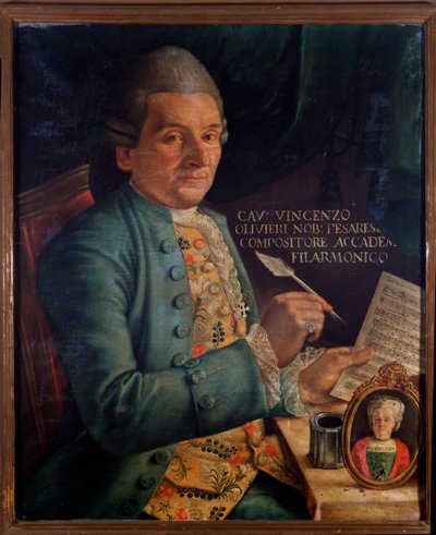 Vincenzo Olivieri olasz zeneszerző portréja (festmény alkotó: Unknown artist
