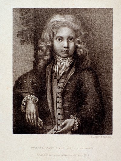 Wolfgang Amadeus Mozart portréja gyermekként (metszet) alkotó: Unknown artist