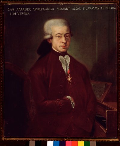 Wolfgang Amadeus Mozart portréja 21 évesen (festmény alkotó: Unknown artist
