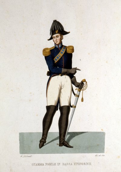A Vatikáni Állam nemesi gárdájának tagjának portréja. alkotó: Unknown artist