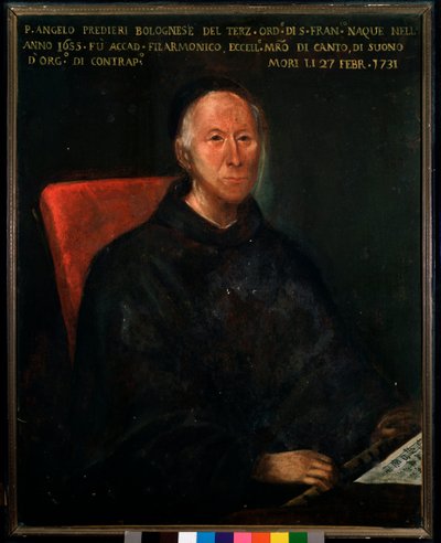 Angelo Tommaso Predieri (1655-1731) édesapa portréja, olasz zeneszerző és tanár Anonymous festészet. 18. századi Bologna, civico museo musicale alkotó: Unknown artist