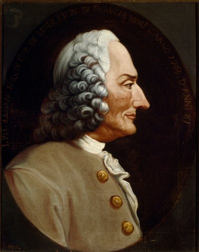 Jean Philippe (Jean-Philippe) Rameau (1683-1764) francia zeneszerző portréja A XVIII. századi névtelen festmény. Bologna Civico Museo Bibliografico Musical alkotó: Unknown artist