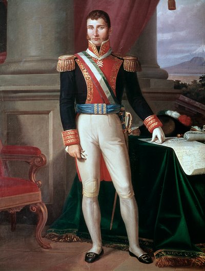 Agustin Iturbide mexikói császár portréja (1783-1824) Névtelen festmény, kb. 1821 Nemzeti Történeti Múzeum, Chateau de Chapultepec Mexikó alkotó: Unknown artist