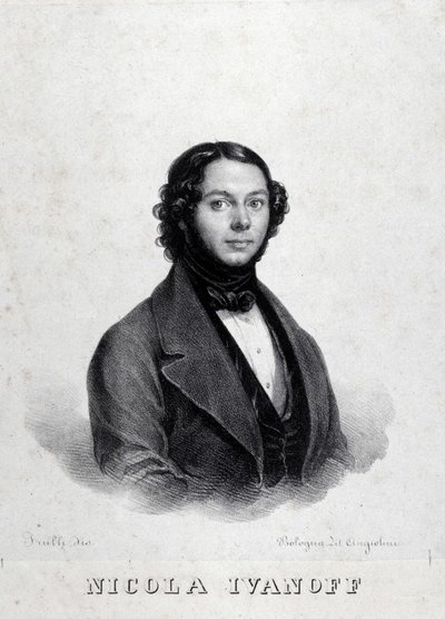 Nicola Ivanoff orosz énekesnő (Nikolaj Kuzmiv Ivanov 1810-1880) portréja. alkotó: Unknown artist