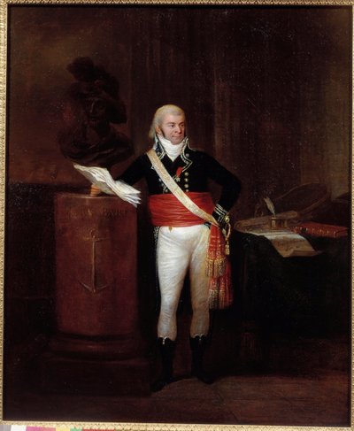 Emmery polgár, Dunkerque polgármesterének, Bonaparte Napóleon által kitüntetett portréja Jean Bart Anonymous festményének mellszobrát támasztja alá. 18. század. Párizs, a Becsületrend Múzeuma alkotó: Unknown artist