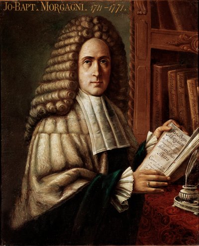 Az orvos és anatómus (Giovanni Battista) portréja (Giovan Battista) Giambattista Morgagni (1683-1771) (Keresztelő János) A patológiai anatómia megalapítója A 18. századi névtelen festmény Padova, Egyetem, Olaszország alkotó: Unknown artist