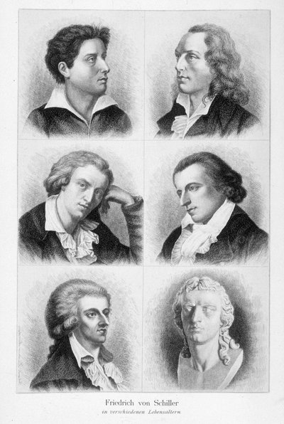Friedrich von Schiller (1759 - 1805) portréi. alkotó: Unknown artist