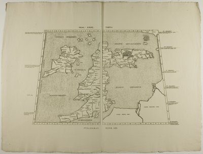 Prima Europe Tabula: Ptolemaeus Romae 1490 alkotó: Unknown artist