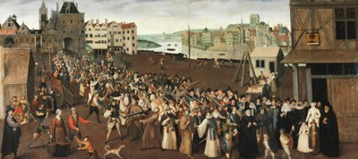 A Liga felvonulása a Place de Grève-on, 1590 körül (olaj, vászon) alkotó: Unknown artist