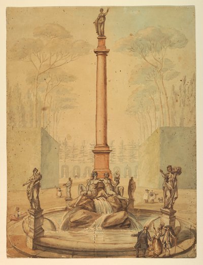 Projekt egy szökőkúthoz a parkban alkotó: Unknown artist