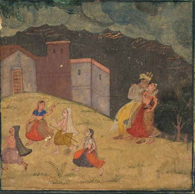 Radha és Krishna viharba került alkotó: Unknown artist