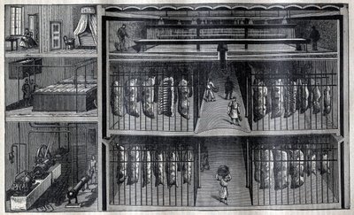Hűtött hústároló helyiségek - „La Science francaise” metszet” alkotó: Unknown artist