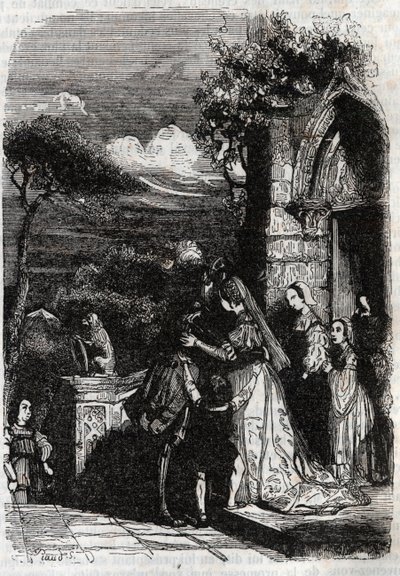 Renaud visszatér a családjához – 1851-es metszet „" Furious Roland"-tól alkotó: Unknown artist