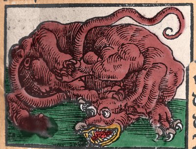 A sárkány ábrázolása. Metszet Johann Stumpff „Den Ellen Strength Beste Fromen”-ből. 1550 alkotó: Unknown artist