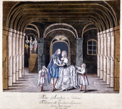 Giuseppe Sarti (1729-1802) „Giulio Sabino” című operájának bemutatása Bécsben 1785-ben. A színpadon Caterina (Katharina) Cavalieri és a kasztrált Luigi Marchesi. Milánó alkotó: Unknown artist