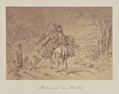Visszatérés a piacról. alkotó: Unknown artist