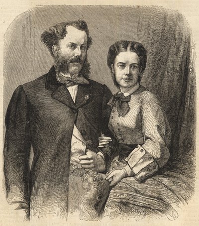 Richard Klemens von Metternich (1829-1895) és Pauline Metternich (Pauline Clementine Marie Walburge, Sandor von Szlavnicza grófnő - Metternich-Winneburg zu Beilstein hercegnője) (1836-1921) - Az 1864-es fényes univerzum alkotó: Unknown artist