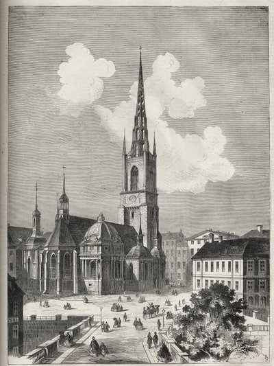Riddarholmen templom - A Riddarholm templom Stockholmban - 1866 - alkotó: Unknown artist