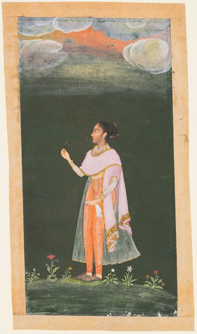Királyi nő kezében egy virág alkotó: Unknown artist