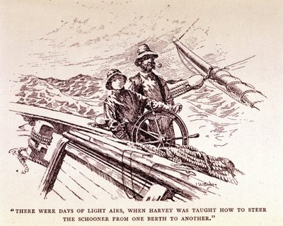 Rudyard Kipling: „Captains courageous”, New York 1899 (metszet) alkotó: Unknown artist
