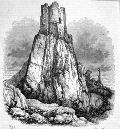 La Roquette kastélyának romjai - Metszet alkotó: Unknown artist