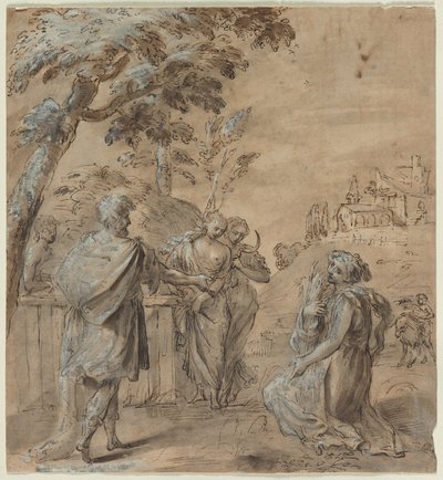 Ruth és Boáz (recto) alkotó: Unknown artist