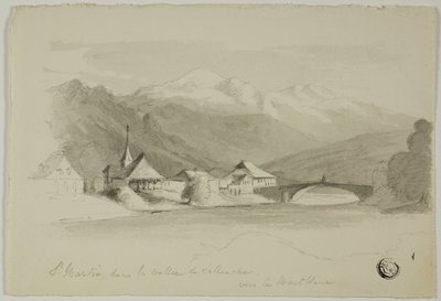 Saint Martin, a Sallenche-völgyben, a Mont Blanc felé néz alkotó: Unknown artist