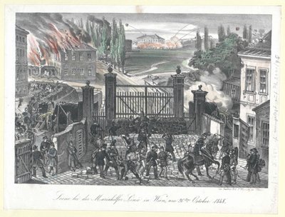 Jelenet a bécsi Mariahilf-vonalon alkotó: Unknown artist
