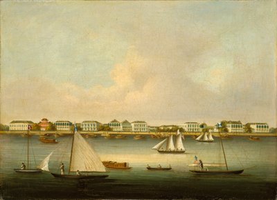 Jelenet a Yang Tse Kiang folyó bejáratánál Woosungnál alkotó: Unknown artist