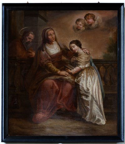 Schilderij, "Maria és szülei" alkotó: Unknown artist