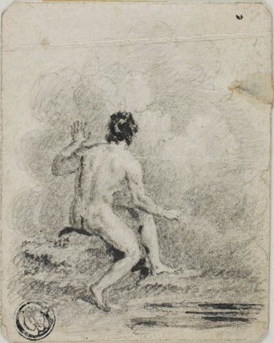 Ülő férfi akt alkotó: Unknown artist