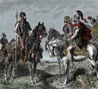 Második pun háború: a gallok nem hajlandók felemelkedni Hannibál javára - Második pun háború (Kr. e. 218-202): A gallok nem hajlandók kapcsolatba lépni Hannibal Barcával (i.e. 247-181) alkotó: Unknown artist