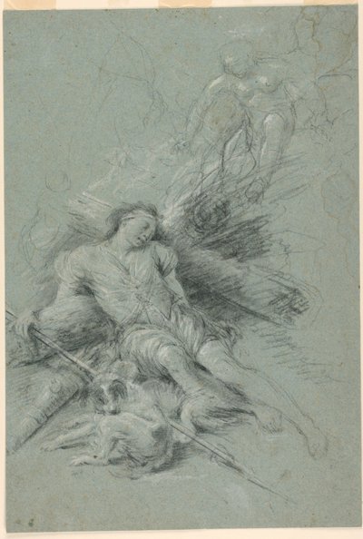 Selene meglátja az alvó Endymiont alkotó: Unknown artist