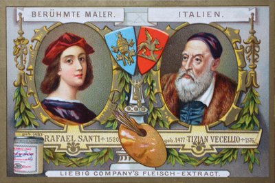 Híres festők, Rafael Santi és Tiziano Vecellio festménysorozata, Olaszország alkotó: Unknown artist